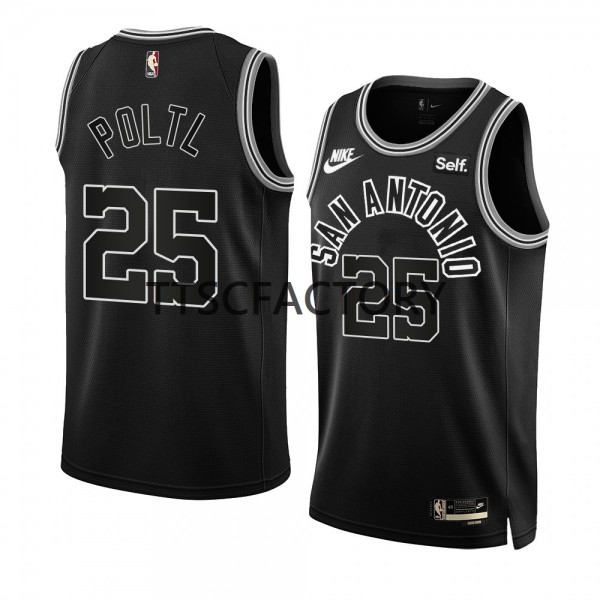 San Antonio Spurs Trikot Jakob Poeltl 25 Nike 2022-23 Classic Edition Schwarz Swingman - Herren San Antonio Spurs Trikot Jakob Poeltl 25 Nike 2022-23 Classic Edition Schwarz Swingman - Herren